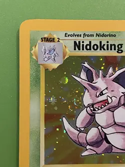 Pokemon 🇨🇦 Only Nidoking Base Set , Unlimited Holo Rare #11 - Image 2