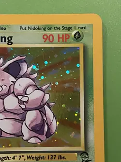 Pokemon 🇨🇦 Only Nidoking Base Set , Unlimited Holo Rare #11 - Image 3