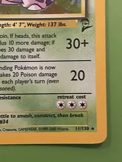 Pokemon 🇨🇦 Only Nidoking Base Set , Unlimited Holo Rare #11 - Image 4