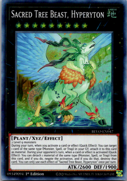 Sacred Tree Beast, Hyperyton - BLVO-EN047 - 1st Edition - Yu-Gi-Oh! - Image 1