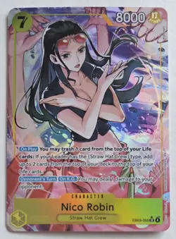 One Piece OPTCG English Nico Robin EB03-055 SR* Alternate Art - NM - Image 1
