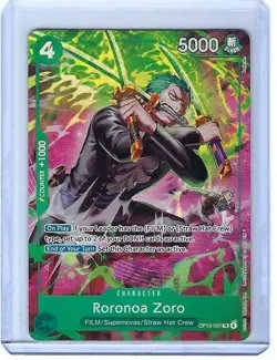 One Piece TCG OP-15/EB04 Roronoa Zoro OP13–037 Treasure Rare - Image 1