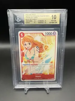 NAMI BGS 10 PRISTINE 2022 One Piece SUPER PRE RELEASE #007 ST01-007 ENGLISH - Image 1