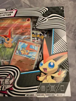 New Pokemon TCG Black Bolt White Flare Unova Victini Illustration Collection Box - Image 5