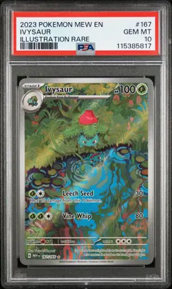 2023 POKEMON MEW EN-151 ILLUSTRATION RARE #167 IVYSAUR PSA 10 - Image 1