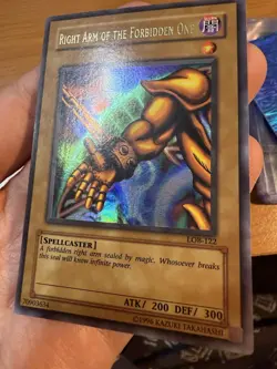 Right Arm of the Forbidden One - LOB-122 Unlimited Ed Ultra YuGiOh Exodia - Image 1
