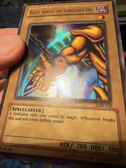 Right Arm of the Forbidden One - LOB-122 Unlimited Ed Ultra YuGiOh Exodia - Image 4