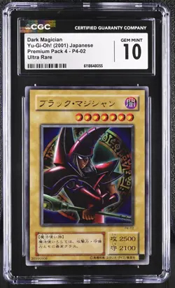 Yu-Gi-Oh Japanese Dark Magician P4-02 Premium Pack 4 Ultra Rare CGC 10 - Image 1