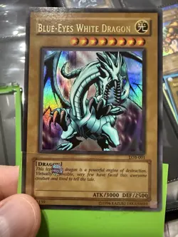 LOB-001 Blue-Eyes White Dragon Ultra Rare 2002 Original Print Yugioh Card - Image 5