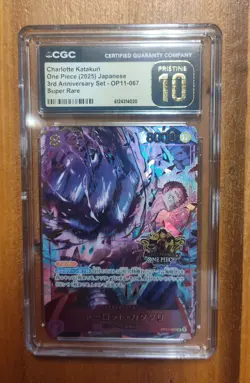 2025 One Piece JP Charlotte Katakuri 3rd Anniv. Set OP11-067 SR CGC 10 Pristine - Image 1