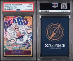 2023 ONE PIECE OP05-AWAKENING OF THE NEW ERA GEAR 5 #119 MONKEY D. LUFFY PSA 8 - Image 3