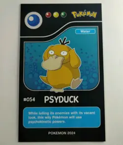 Psyduck 2024 Pokedex Pokemon Card Regular Finish non-TCG - Image 1