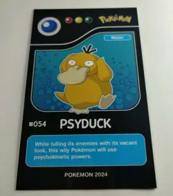 Psyduck 2024 Pokedex Pokemon Card Regular Finish non-TCG - Image 2