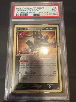 Graded PSA 9 Greninja Star SWSH144 SWSH: Sword & Shield Promo Cards Holo - Image 1