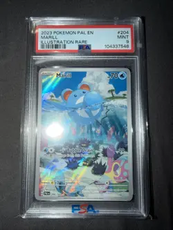 Marill 204/193 Paldea Evolved Illustration Rare Pokemon Card PSA 9 MINT - Image 1