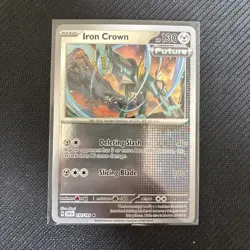 Pokemon Card Iron Crown Surging Sparks Reverse Holo Rare 132/191 Near Mint - Image 1