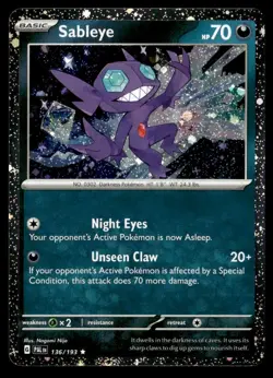 Sableye (Cosmos Holo) Rare Miscellaneous Cards & Products 136/193 NM Pokemon TCG - Image 1