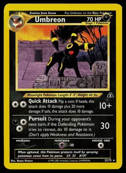 Pokemon Card - Umbreon Neo Discovery 32/75 Rare - Image 1
