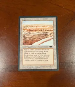 1x Strip Mine (Even Horizon) Ver D (SP/LP) Antiquities MTG Magic the Gathering - Image 1