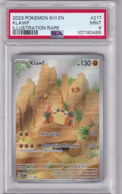 2023 POKEMON SVI EN-SCARLET & VIOLET ILLUSTRATION RARE #217 KLAWF PSA 9 - Image 1