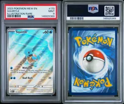 Pokemon Squirtle 170/165 Scarlet & Violet 151 Illustration Rare Holo PSA 9 - Image 3