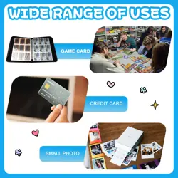 Card Binder 9 Pocket,900 Double Sided Pockets with 50 Removable Sleeves,Sturd... - Image 4