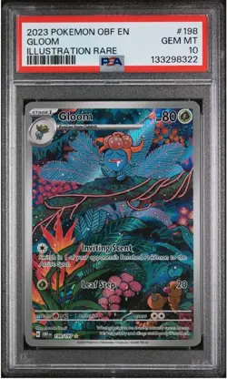 2023 POKEMON OBF EN-OBSIDIAN FLAMES ILLUSTRATION RARE #198 GLOOM PSA 10 - Image 1