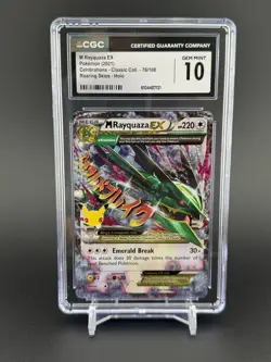 M Rayquaza EX Celebrations Classic Collection- Roaring Skies 76/108 CGC 10 - Image 1