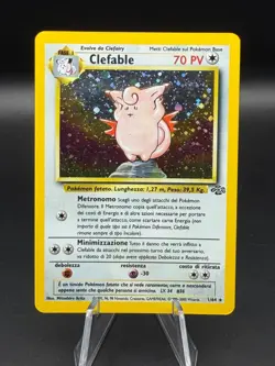Pokemon 1999 Jungle Clefable Unlimited Holo Rare #1/64 - LP/MP - Image 1