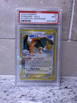 Pokemon 2006 EX Crystal Guardians #4 Charizard Holo PSA 9 - Image 1
