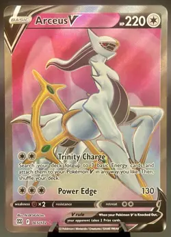 Arceus V 165/172 Brilliant Stars SWSH09 Ultra Rare Full Art Holo Pokemon TCG NM - Image 1