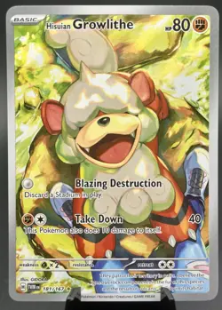 Hisuian Growlithe 181/167 Twilight Masquerade Illustration Rare Pokemon TCG ae - Image 1