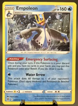 Empoleon 037/172 Brillant Stars Cosmos Holo Rare Pokemon TCG NM Holo - Image 1