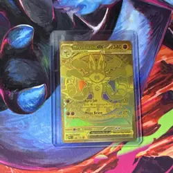 Pokemon Mega Lucario EX 188/132 Me01: Mega Evolution Holo Full Art Rare - Image 1