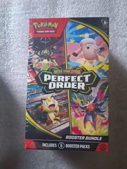 Pokemon TCG: Mega Evolution-Perfect Order Booster Bundle (6 Packs) New Sealed - Image 1