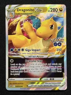 Pokemon Dragonite VSTAR SWSH236 BLACK STAR PROMO NM/M Perfect Centering - Image 1