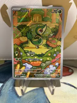 Snivy 087/086 Pokemon TCG SV: Black Bolt Illustration Rare NM - Image 1