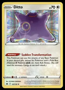 Ditto Holo Rare Holo Crown Zenith 107/159 NM Pokemon TCG - Image 1
