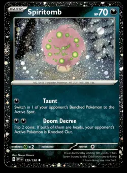 Spiritomb - (Cosmos Holo) Uncommon 129/198 NM Pokemon TCG - Image 1