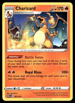 Charizard Rare Normal SWSH04: Vivid Voltage 025/185 NM Pokemon TCG - Image 1