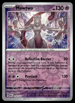 Mewtwo Rare Reverse Holo SV: Scarlet & Violet 151 150/165 NM Pokemon TCG - Image 1