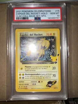 2021 Pokemon Celebrations #15 Rocket'S Zapdos-Holo PSA10 - SPAIN - Spagnolo - Image 2