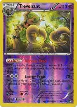 Pokemon XY Breakpoint Trevenant Reverse Holo Rare 65/122 - Image 1