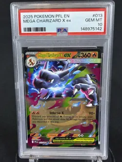 Pokemon Phantasmal Flames Mega Charizard X EX 013/094 PSA 10 - Image 1