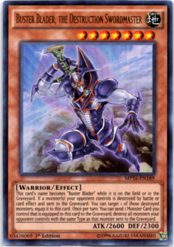 Buster Blader, the Destruction Swordmaster MP16-EN189 Ultra Rare 1st Ed Yugioh - Image 1