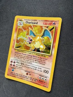 Pokemon Charizard 4/102 Base Set Holo Rare Card Vintage 1999 TCG - Image 2