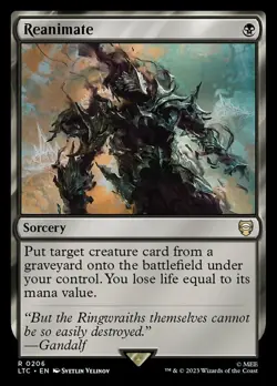 Reanimate Light Play, English Magic the Gathering MTG Commander: The lord of the - Image 1