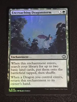 MTG Tarkir: Dragonstorm Encroaching Dragonstorm Foil 0142 NM - Image 1