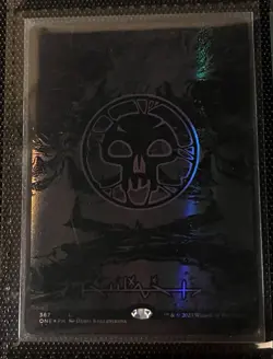 MTG Phyrexia Oil Slick Land Set: Swamp, Forest, Mountain, Plains, Island - Image 1