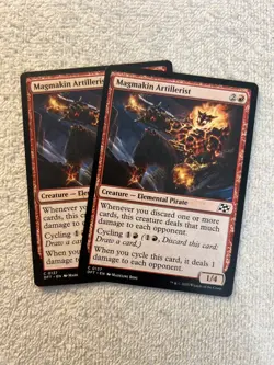 Magic - x2 Magmakin Artillerist #137 - Red - Aetherdrift - Nm - Shinetized - Image 1